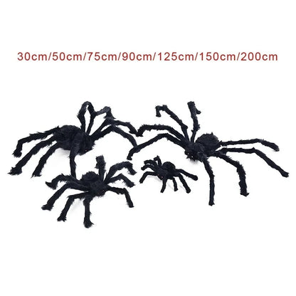 BOO-TIQUE Black Plush Spider Decoration