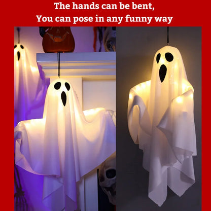 BOO-TIQUE LED Ghost Lights for Home Indoor Outdoor Hanging Decoration