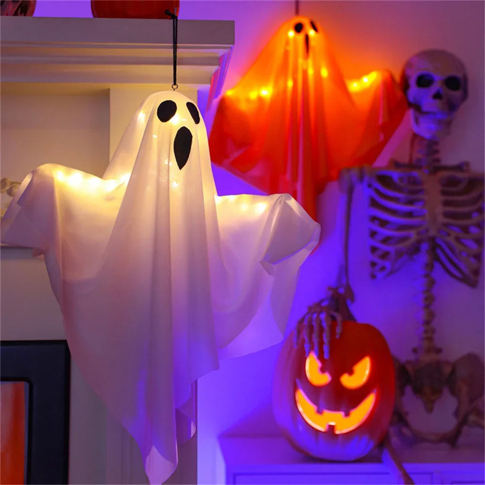 BOO-TIQUE LED Ghost Lights for Home Indoor Outdoor Hanging Decoration