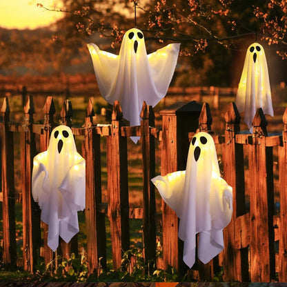 BOO-TIQUE LED Ghost Lights for Home Indoor Outdoor Hanging Decoration