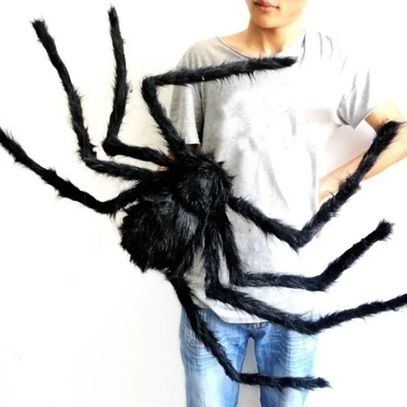 BOO-TIQUE Black Plush Spider Decoration