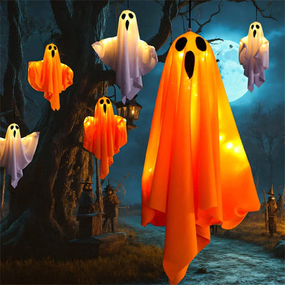 BOO-TIQUE LED Ghost Lights for Home Indoor Outdoor Hanging Decoration